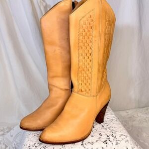 Vintage circa 1980s Romanian Leather Western Boots – Women's 7.5
